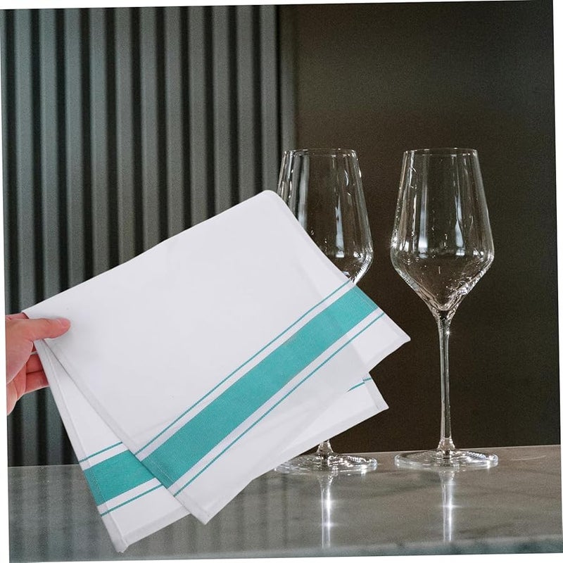 6 قطع قماش تنظيف القطن للزجاجيات لمناديل طاولة العشاء والسفر - Image 5